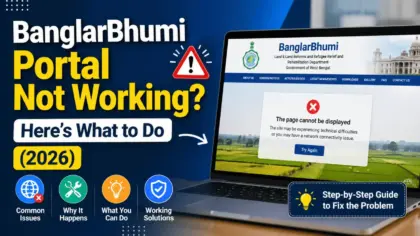 Banglarbhumi portal not working