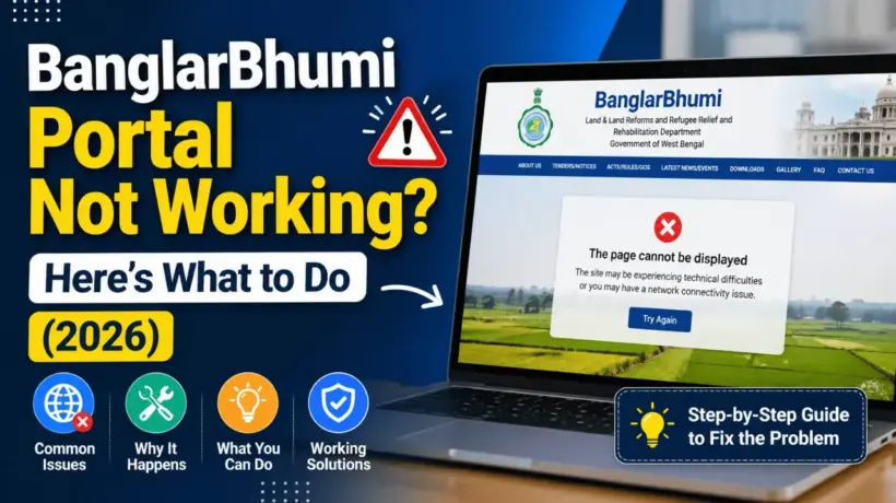 Banglarbhumi portal not working
