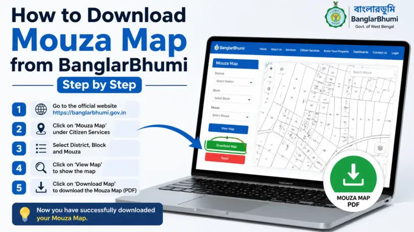 How to download mouza map from banglarbhumi