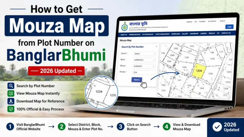 How to get mouza map from plot number banglarbhumi